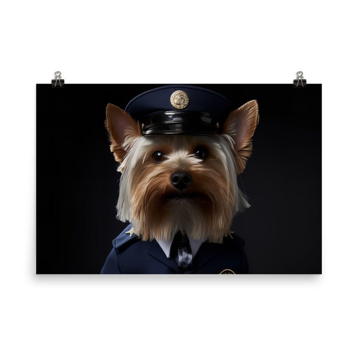 Yorkshire Terrier Prison Officer Photo paper poster - PosterfyAI.com