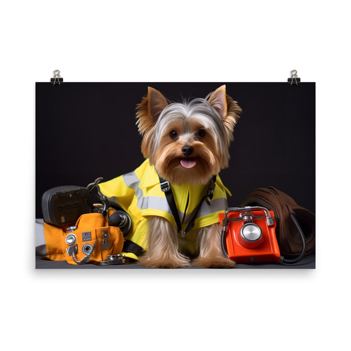 Yorkshire Terrier Paramedic Photo paper poster - PosterfyAI.com