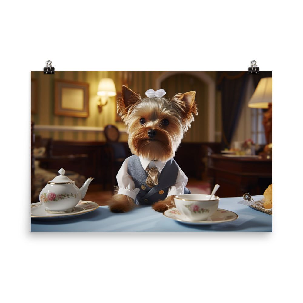 Yorkshire Terrier Hotel Staff Photo paper poster - PosterfyAI.com