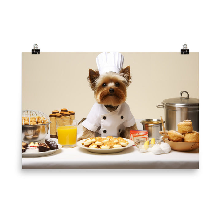 Yorkshire Terrier Fast Food Crew Photo paper poster - PosterfyAI.com