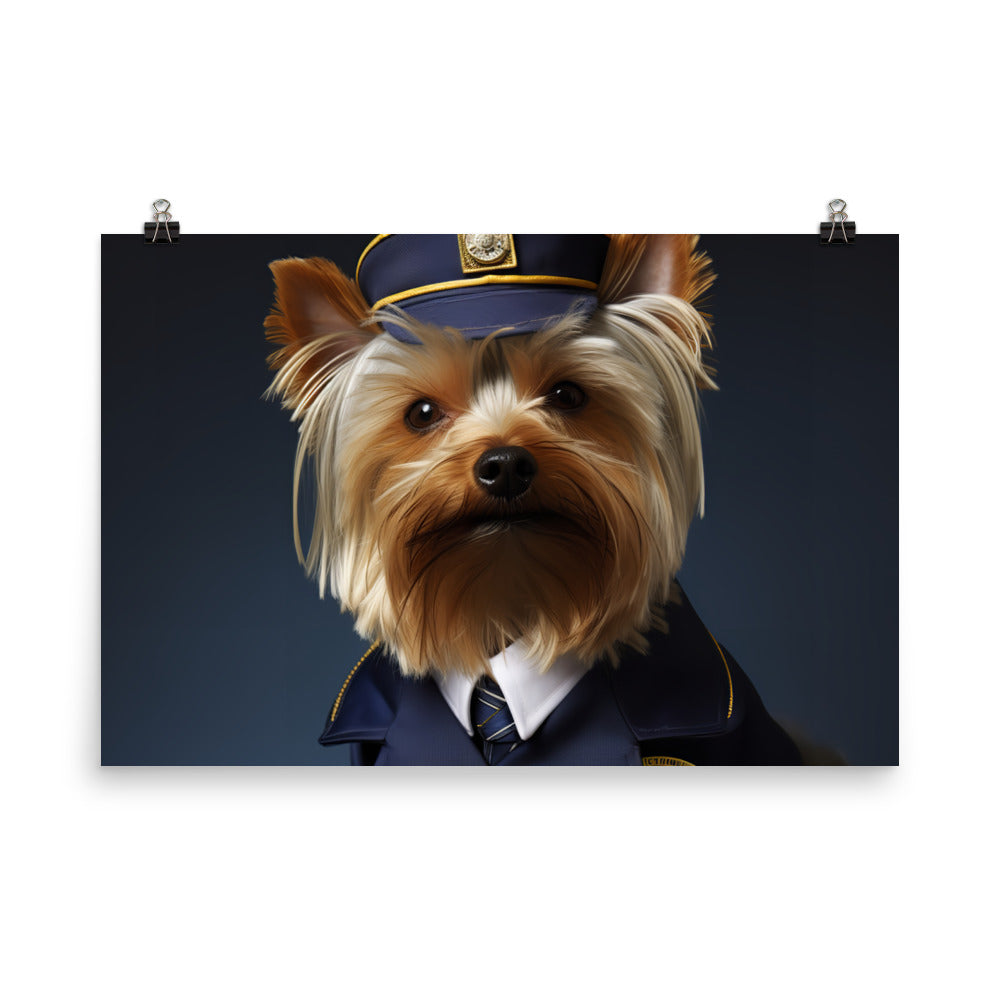 Yorkshire Terrier Cabin Crew Photo paper poster - PosterfyAI.com