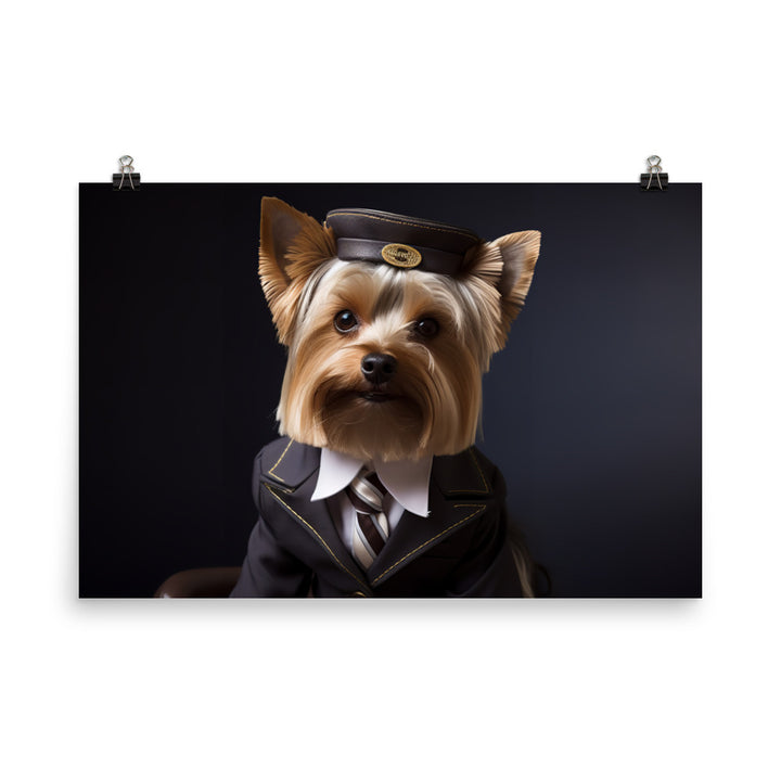 Yorkshire Terrier Cabin Crew Photo paper poster - PosterfyAI.com