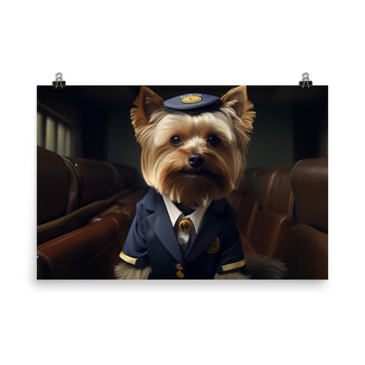 Yorkshire Terrier Cabin Crew Photo paper poster - PosterfyAI.com