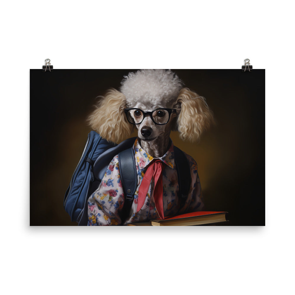 Poodle Student Photo paper poster - PosterfyAI.com