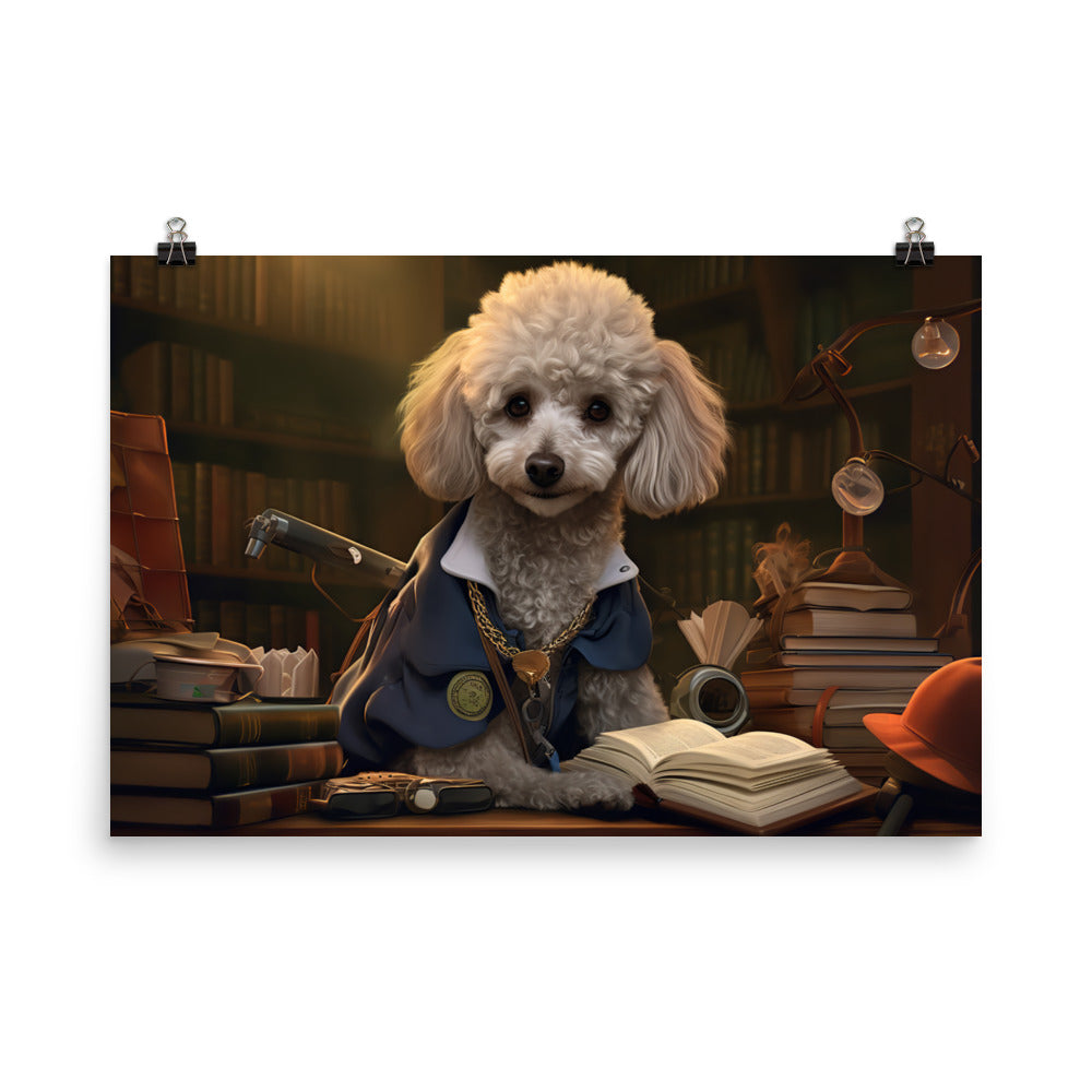 Poodle Student Photo paper poster - PosterfyAI.com