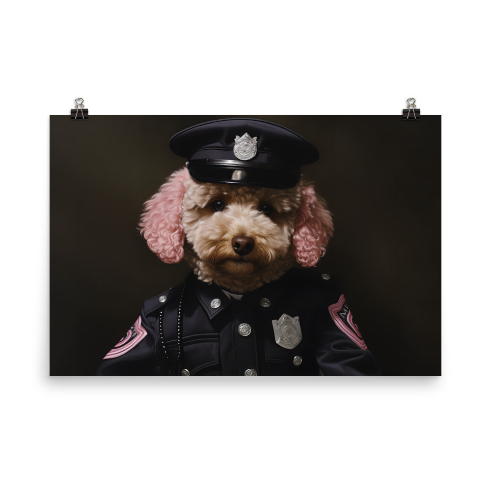 Poodle Security Officer Photo paper poster - PosterfyAI.com