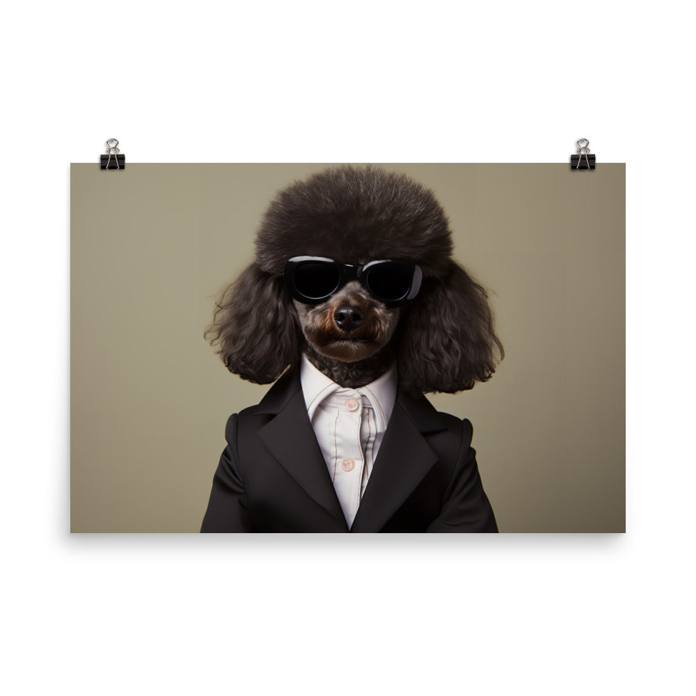 Poodle Sales Consultant Photo paper poster - PosterfyAI.com