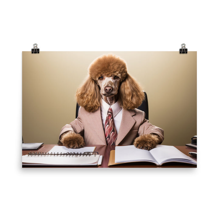 Poodle Sales Consultant Photo paper poster - PosterfyAI.com