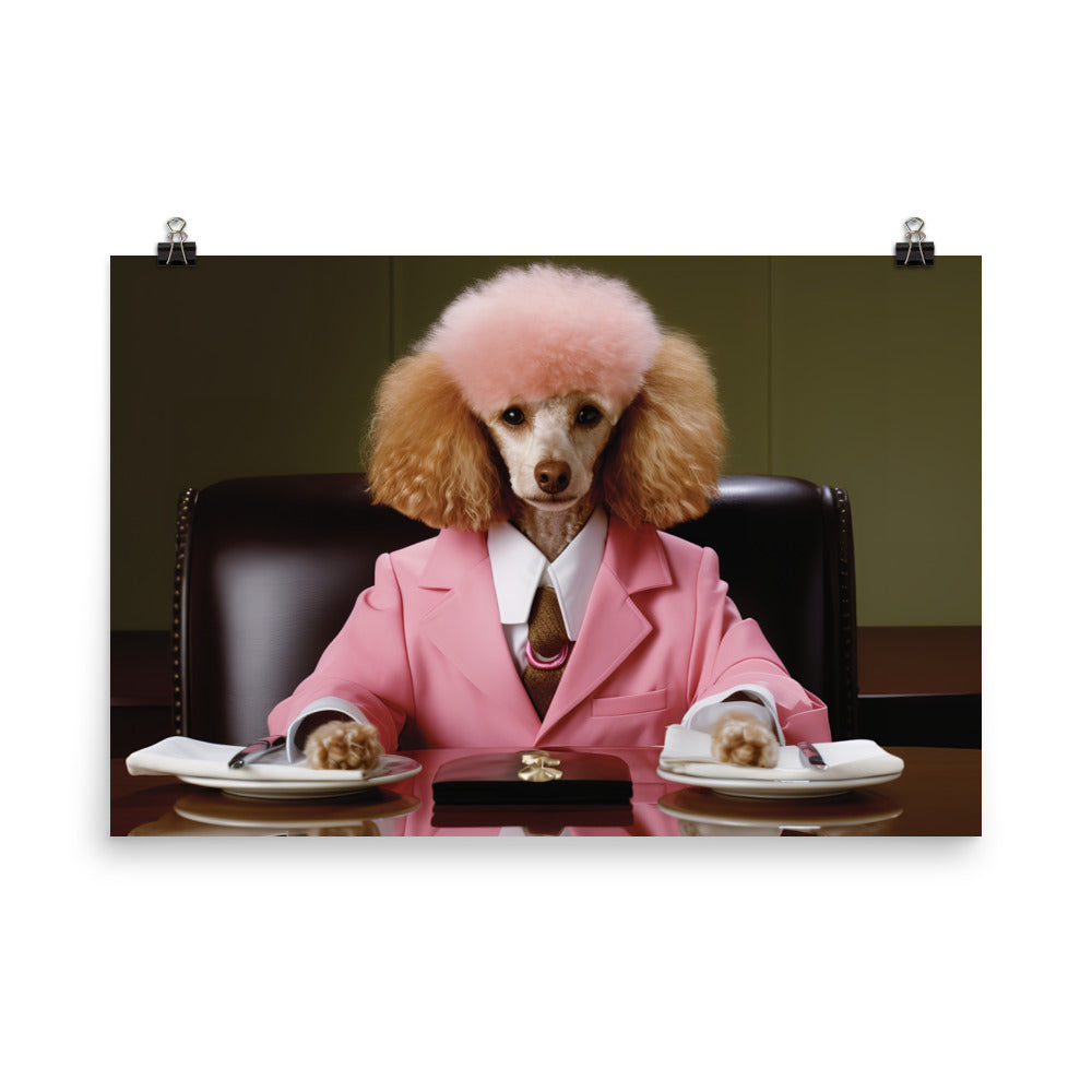 Poodle Sales Consultant Photo paper poster - PosterfyAI.com