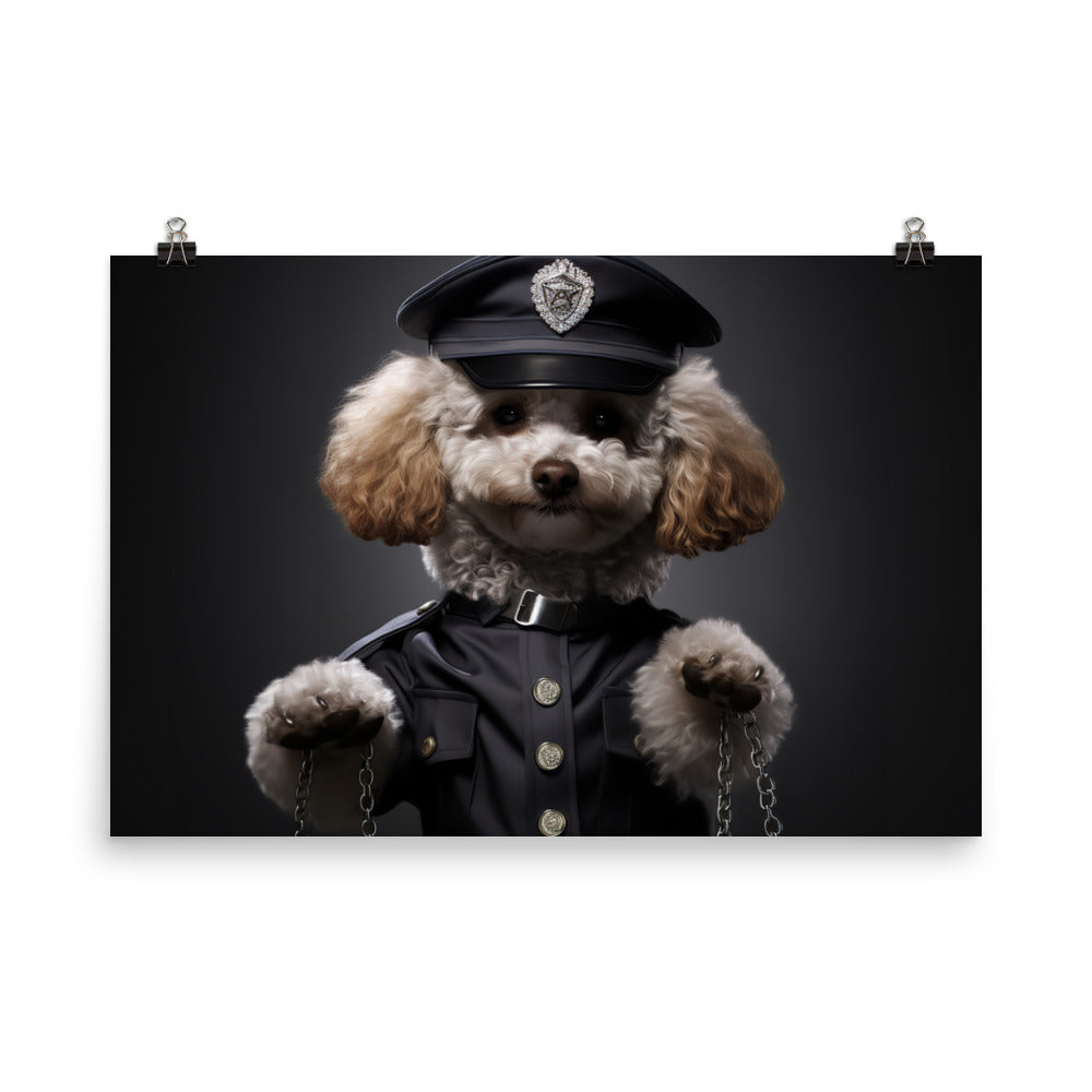 Poodle Prison Officer Photo paper poster - PosterfyAI.com