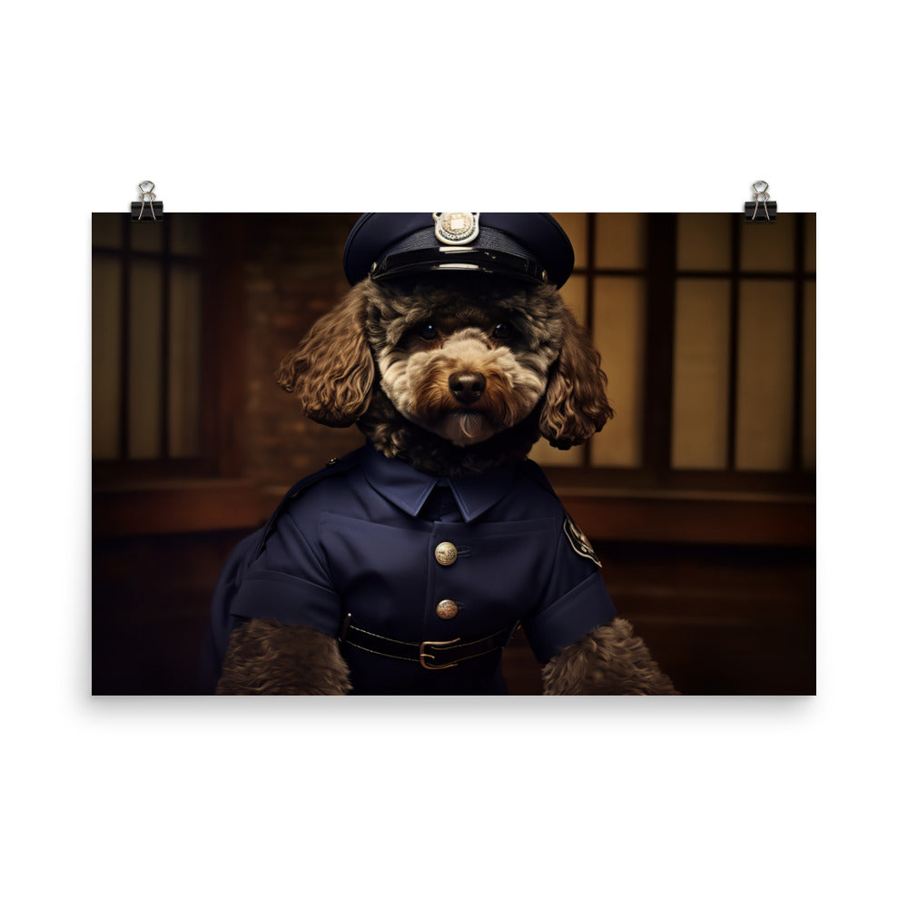 Poodle Prison Officer Photo paper poster - PosterfyAI.com