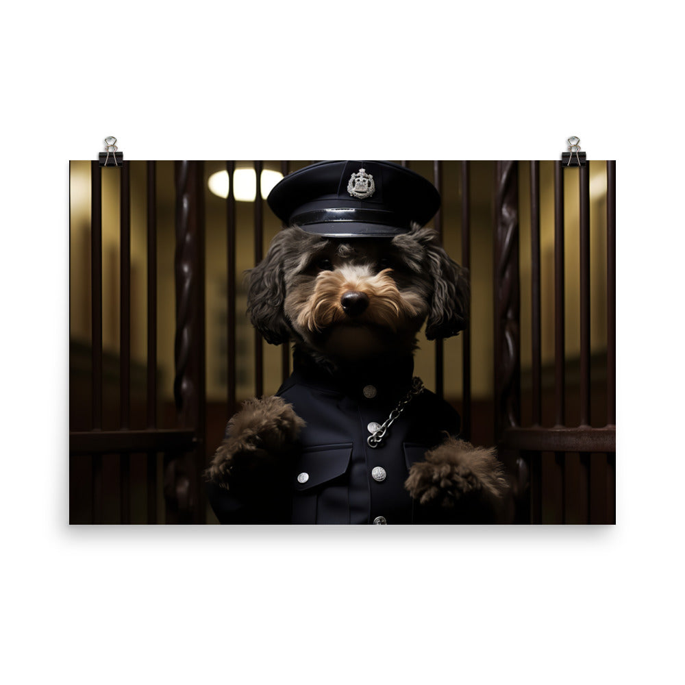 Poodle Prison Officer Photo paper poster - PosterfyAI.com