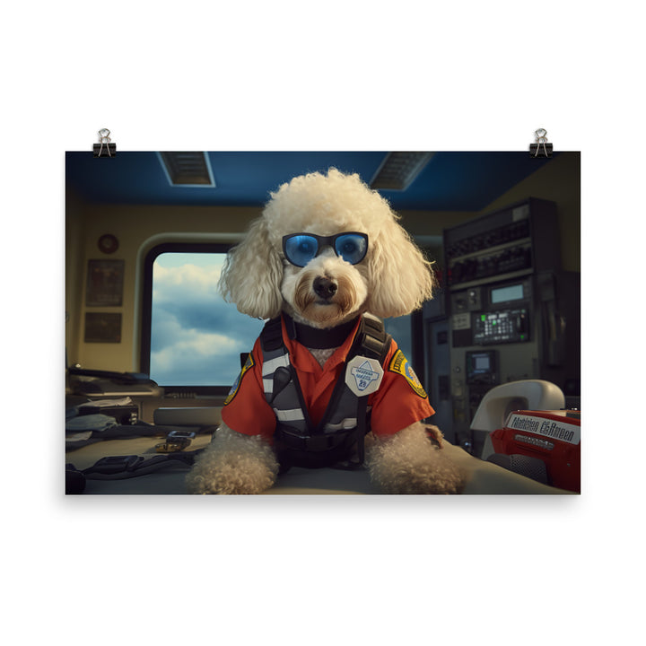 Poodle Paramedic Photo paper poster - PosterfyAI.com