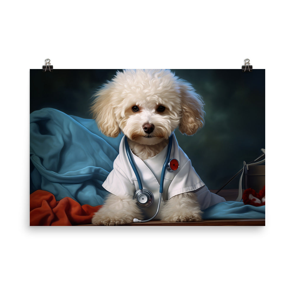 Poodle Nurse Photo paper poster - PosterfyAI.com