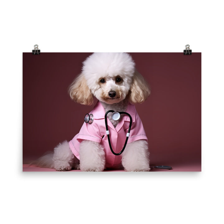 Poodle Nurse Photo paper poster - PosterfyAI.com