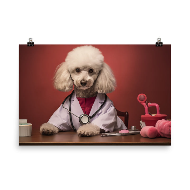 Poodle Nurse Photo paper poster - PosterfyAI.com