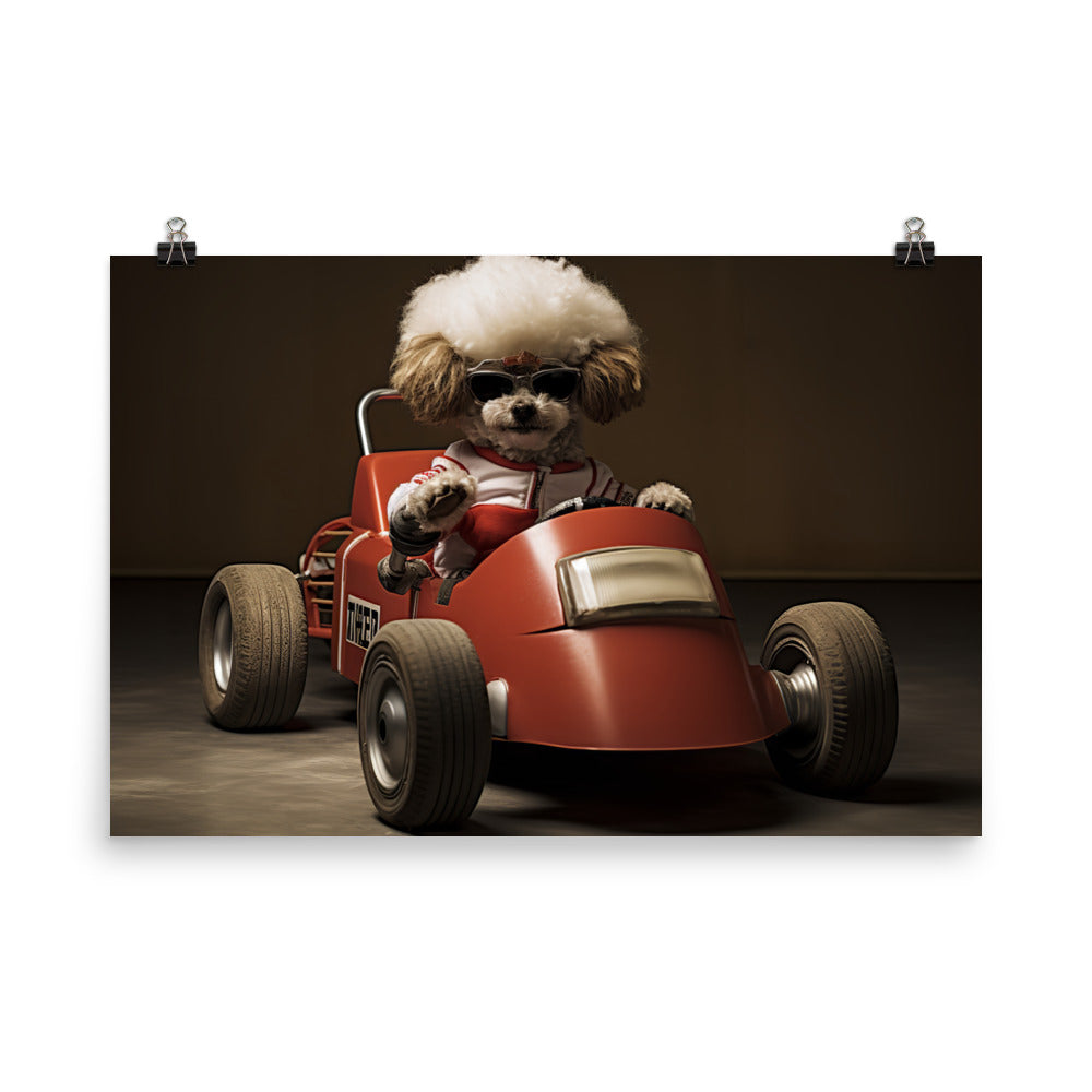 Poodle Motorsport Athlete Photo paper poster - PosterfyAI.com