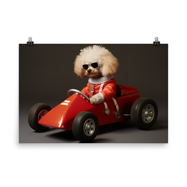 Poodle Motorsport Athlete Photo paper poster - PosterfyAI.com