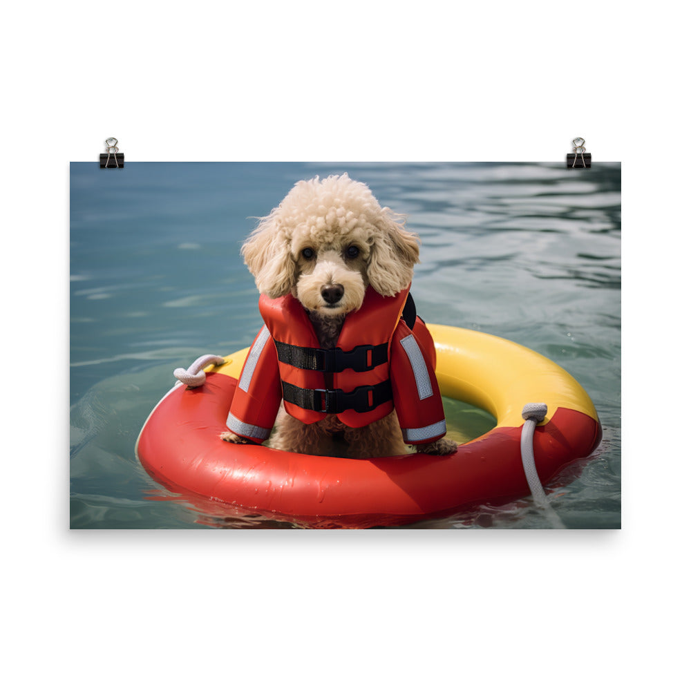 Poodle Lifeguard Photo paper poster - PosterfyAI.com