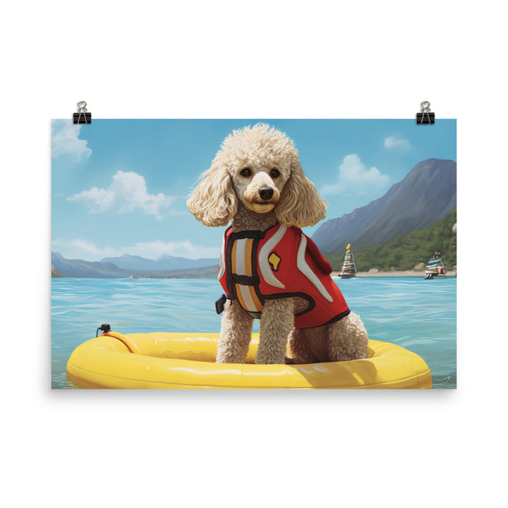 Poodle Lifeguard Photo paper poster - PosterfyAI.com