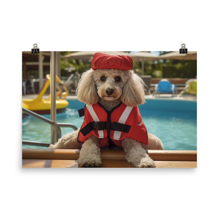 Poodle Lifeguard Photo paper poster - PosterfyAI.com