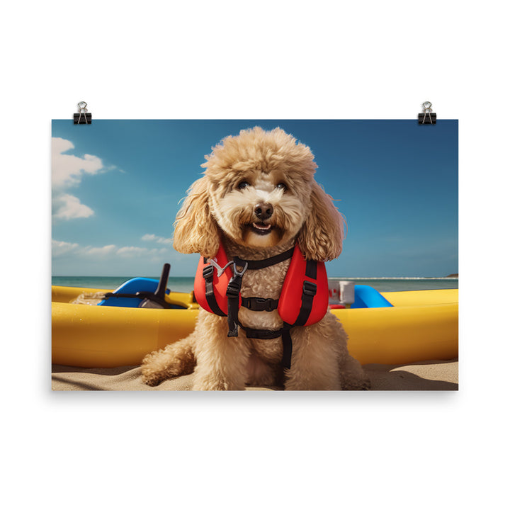 Poodle Lifeguard Photo paper poster - PosterfyAI.com