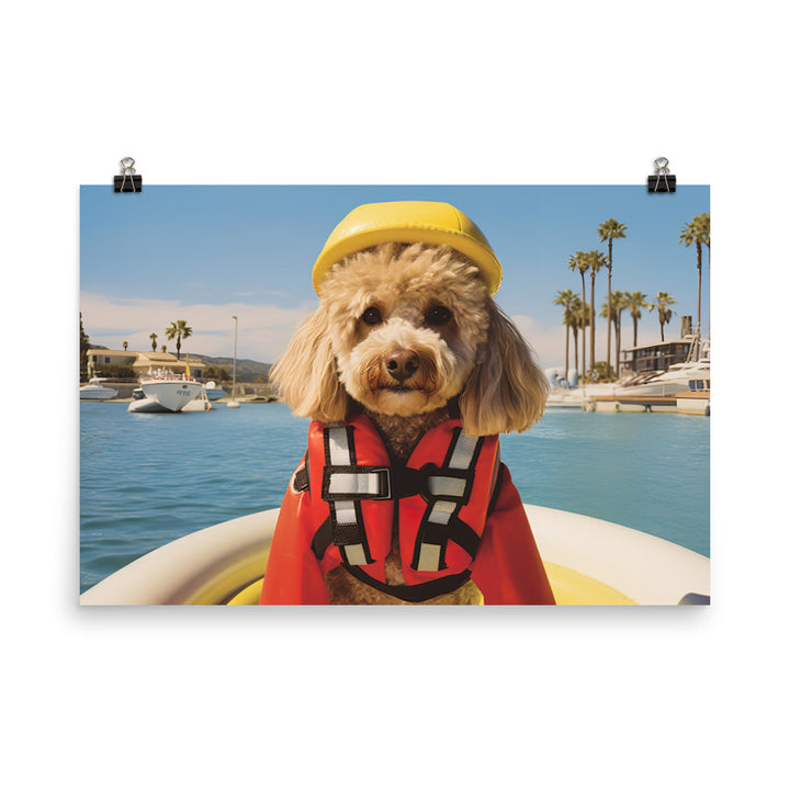 Poodle Lifeguard Photo paper poster - PosterfyAI.com