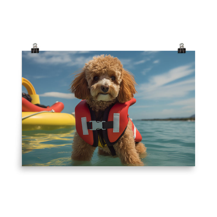 Poodle Lifeguard Photo paper poster - PosterfyAI.com