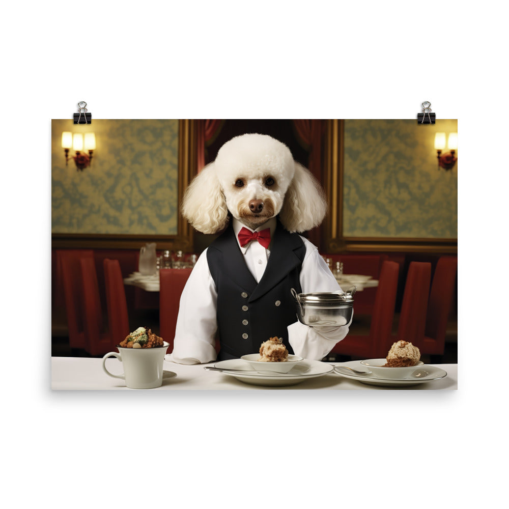 Poodle Hotel Staff Photo paper poster - PosterfyAI.com