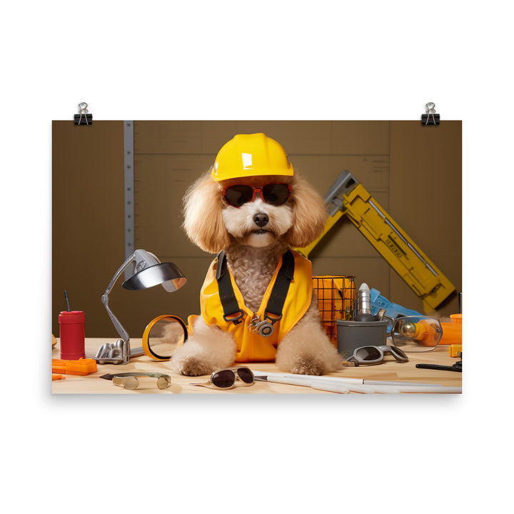 Poodle Contractor Photo paper poster - PosterfyAI.com