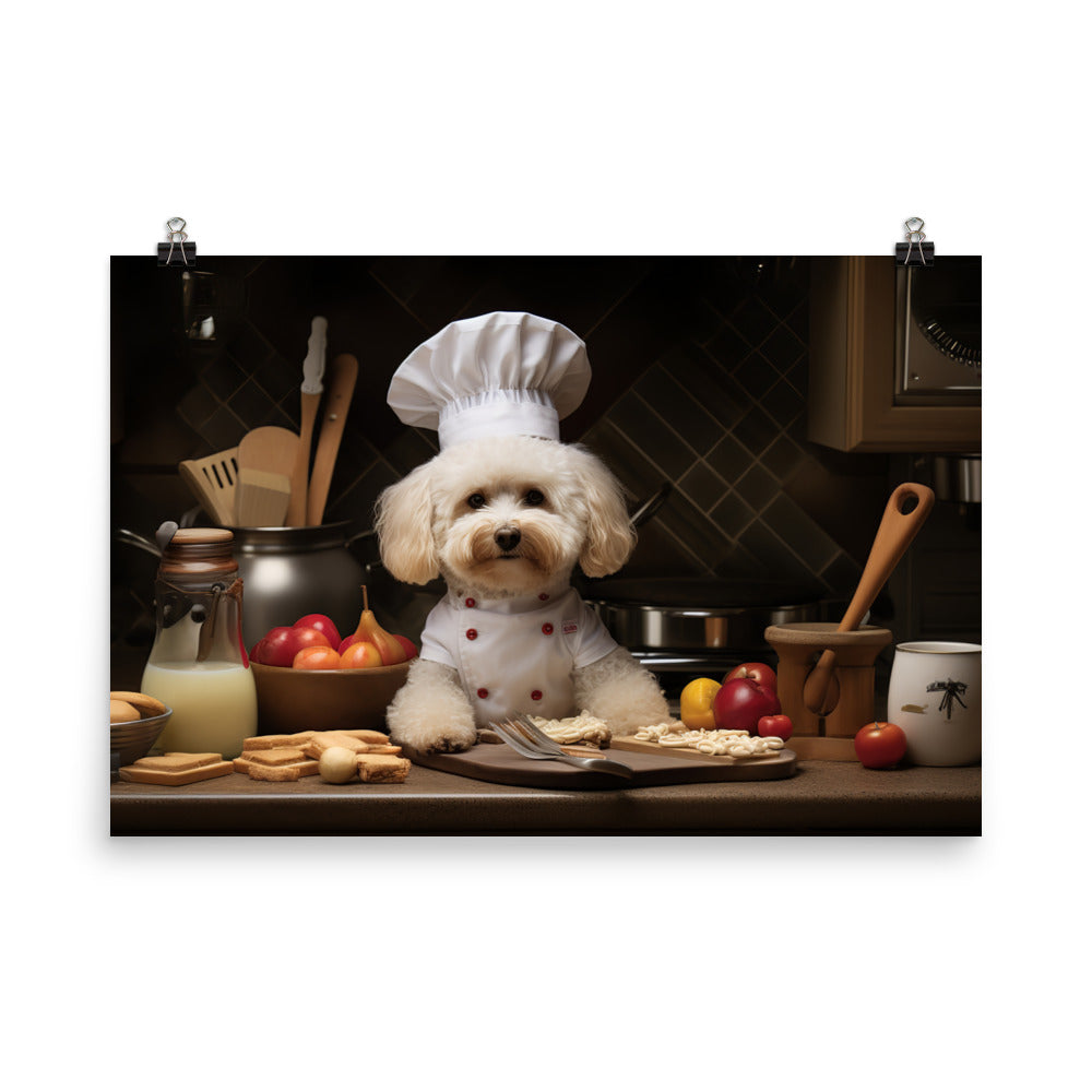 Poodle Chef Photo paper poster - PosterfyAI.com