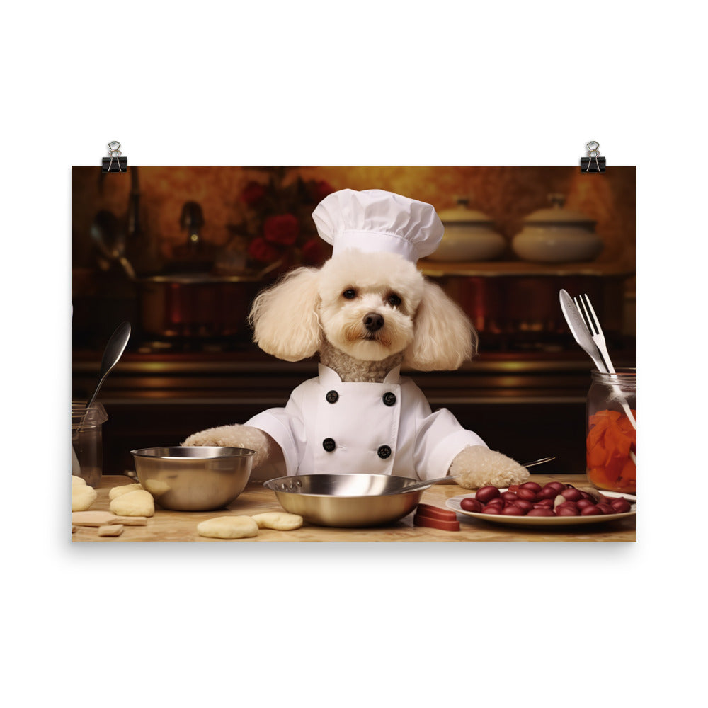 Poodle Chef Photo paper poster - PosterfyAI.com